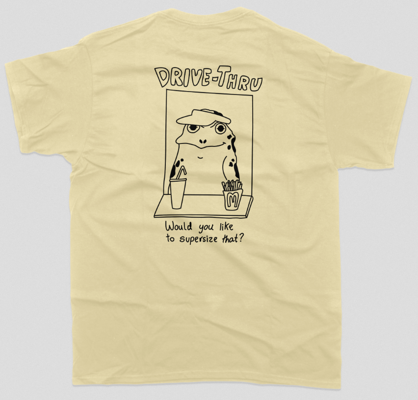 Supersize Me Frog Short-Sleeved Tee