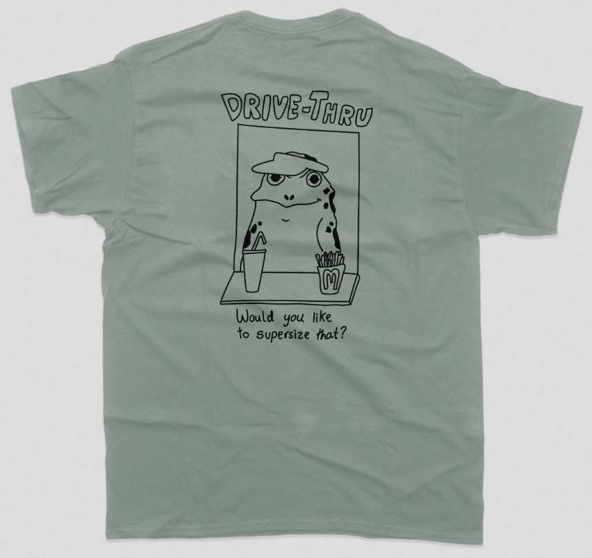 Supersize Me Frog Short-Sleeved Tee